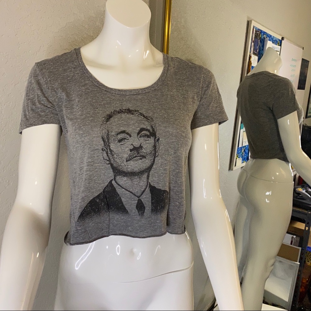 TheCHIVE Gray BFM Women’s cropped tee